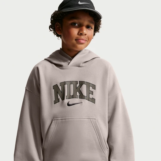 Zdjęcie produktu Bluza z kapturem o kroju oversize dla dużych dzieci (chłopców) Nike Athletic - Szary