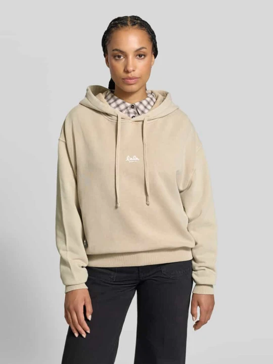 Zdjęcie produktu Bluza z kapturem o kroju oversized z czystej bawełny lala Berlin Beżowy