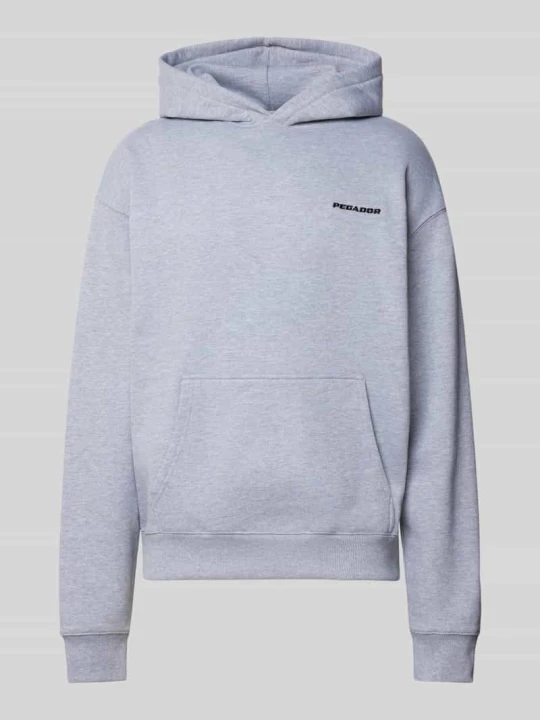 Zdjęcie produktu Bluza z kapturem o kroju oversized z mieszanki bawełny Pegador Jasnoszary melanż
