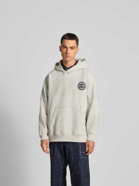 Zdjęcie produktu Bluza z kapturem o kroju oversized z naszywką z logo Kenzo Średnioszary