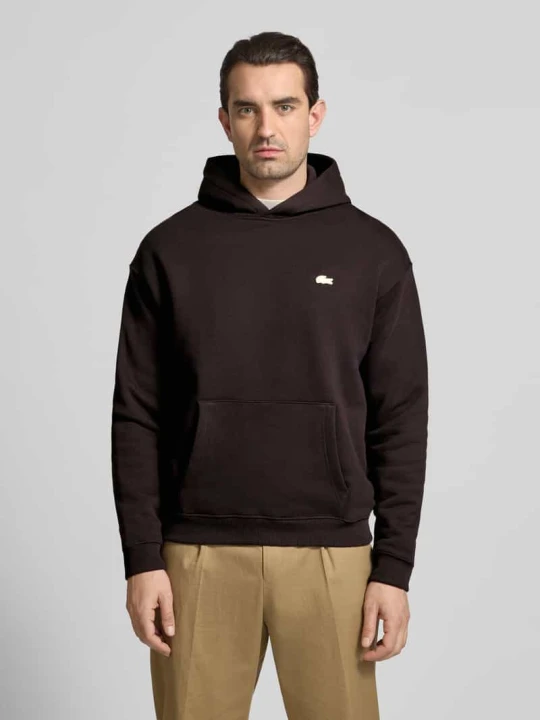 Zdjęcie produktu Bluza z kapturem Regular Fit z czystej bawełny Lacoste Czekoladowy