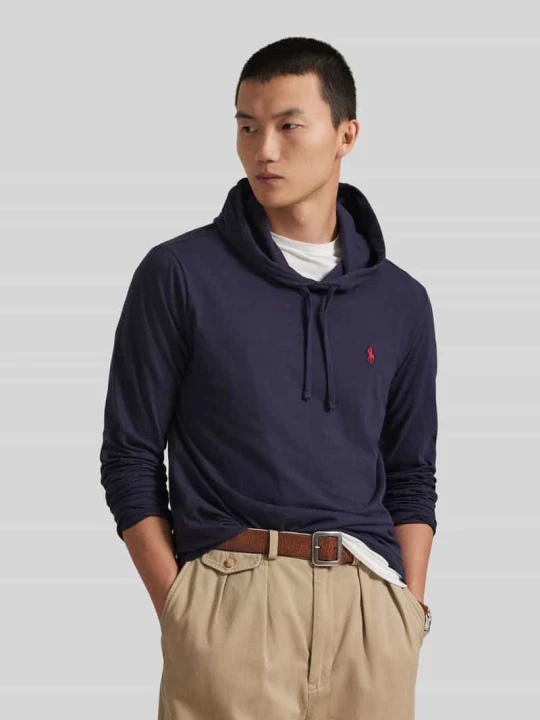 Zdjęcie produktu Bluza z kapturem o kroju regular fit z czystej bawełny Polo Ralph Lauren Ciemnoniebieski