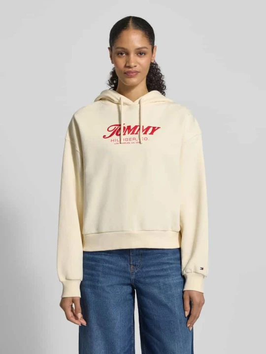Zdjęcie produktu Bluza z kapturem Regular Fit z czystej bawełny Tommy Hilfiger Jasnożółty