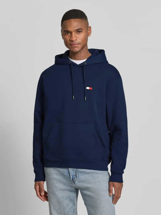 Zdjęcie produktu Bluza z kapturem Regular Fit z czystej bawełny Tommy Hilfiger Granatowy