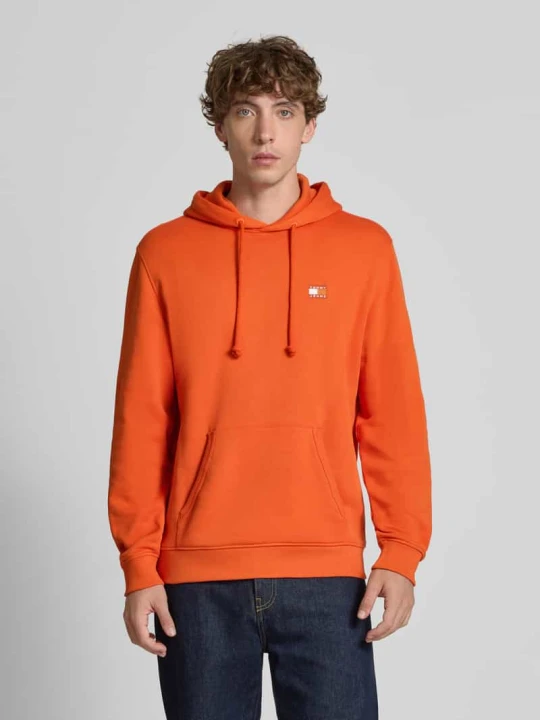Zdjęcie produktu Bluza z kapturem o kroju regular fit z czystej bawełny Tommy Jeans Pomarańczowy