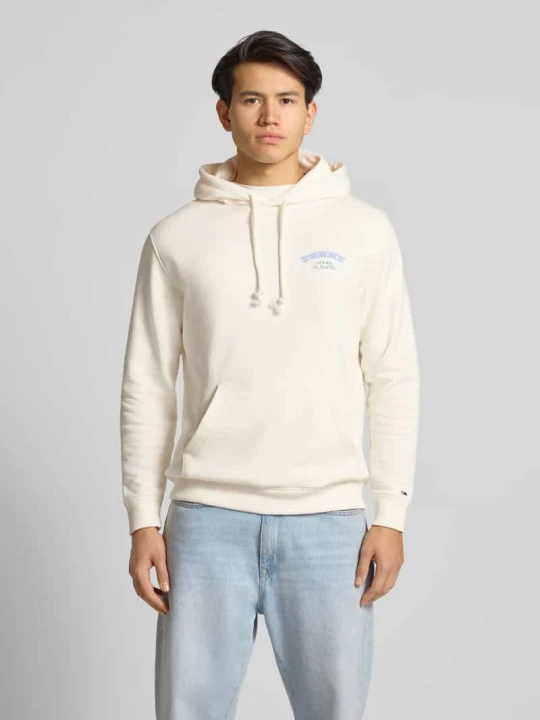 Zdjęcie produktu Bluza z kapturem o kroju regular fit z czystej bawełny Tommy Jeans Złamany biały