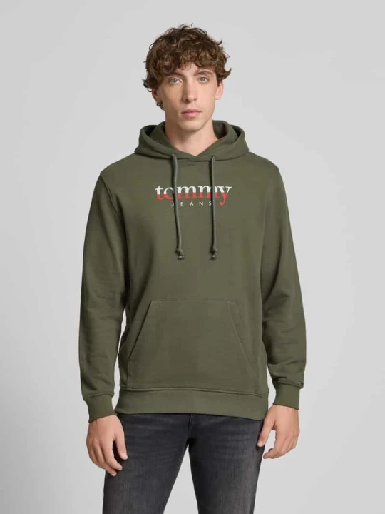 Zdjęcie produktu Bluza z kapturem o kroju regular fit z czystej bawełny Tommy Jeans Ciemnozielony