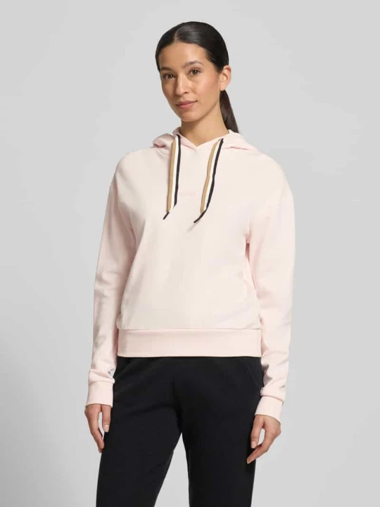 Zdjęcie produktu Bluza z kapturem o kroju regular fit z detalem z logo Boss Różowy