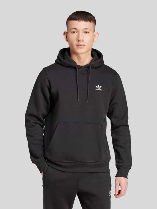 Zdjęcie produktu Bluza z kapturem o kroju regular fit z mieszanka bawełny z wyhaftowane logo adidas Originals Czarny