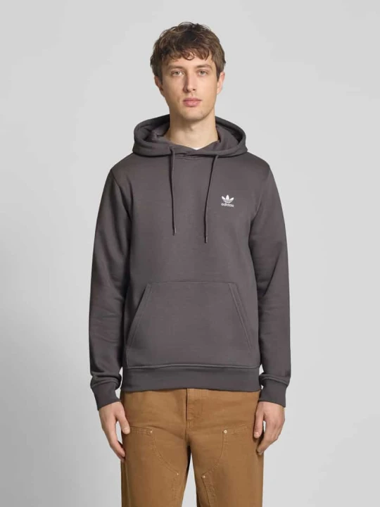 Zdjęcie produktu Bluza z kapturem o kroju regular fit z mieszanki bawełny adidas Originals Antracytowy