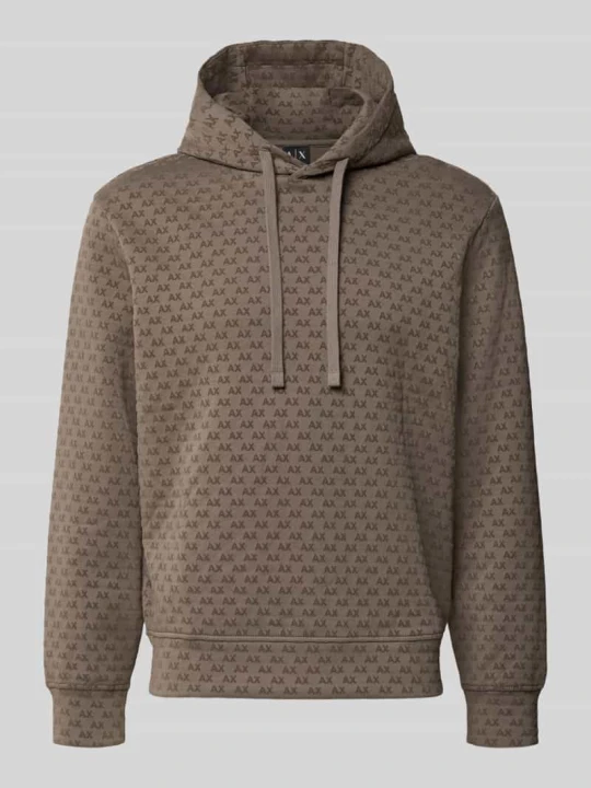 Zdjęcie produktu bluza z kapturem o kroju regular fit z mieszanki bawełny Armani Exchange Beżowy