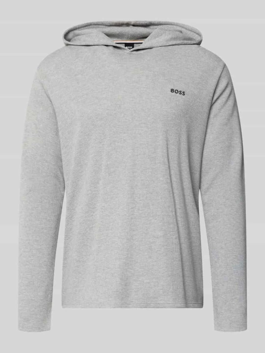 Zdjęcie produktu bluza z kapturem o kroju regular fit z mieszanki bawełny Boss Średnioszary