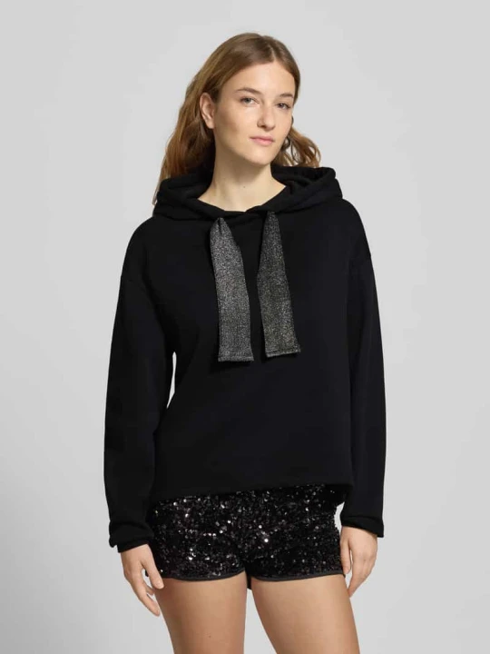 Zdjęcie produktu Bluza z kapturem o kroju regular fit z mieszanki bawełny model „CHILLI” Pieces Czarny