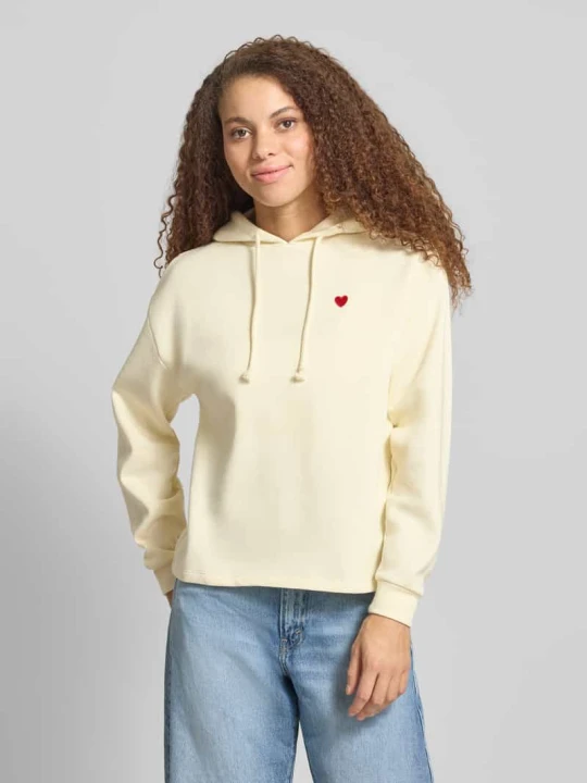 Zdjęcie produktu Bluza z kapturem o kroju regular fit z mieszanki bawełny model „CHILLI” Pieces Złamany biały