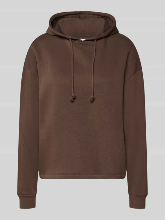 Zdjęcie produktu bluza z kapturem o kroju regular fit z mieszanki bawełny model 'CHILLI' Pieces Ciemnobrązowy