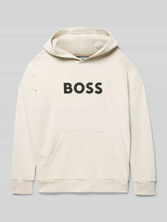 Zdjęcie produktu bluza z kapturem o kroju regular fit z mieszanki bawełny model 'IVORY' Boss Écru