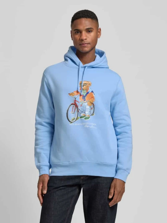 Zdjęcie produktu Bluza z kapturem o kroju regular fit z mieszanki bawełny Polo Ralph Lauren Błękitny