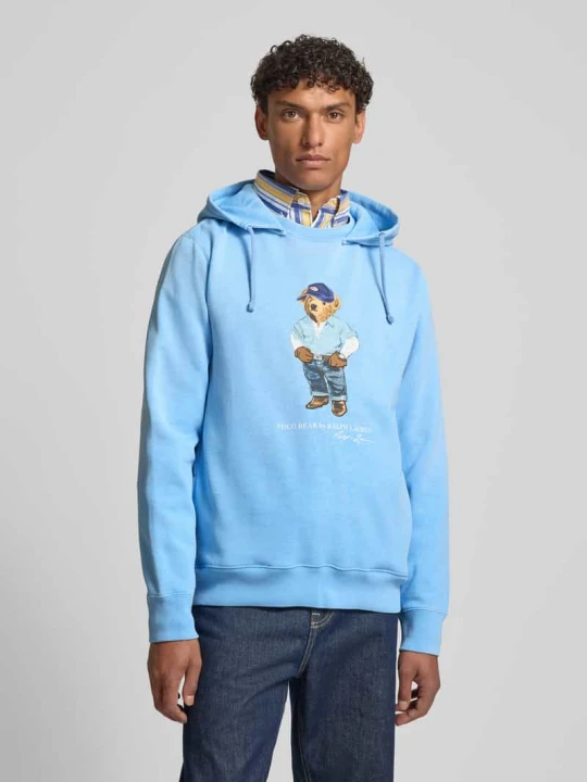 Zdjęcie produktu Bluza z kapturem o kroju regular fit z mieszanki bawełny Polo Ralph Lauren Jeansowy niebieski
