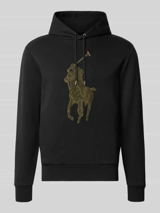 Zdjęcie produktu bluza z kapturem o kroju regular fit z mieszanki bawełny Polo Ralph Lauren Czarny