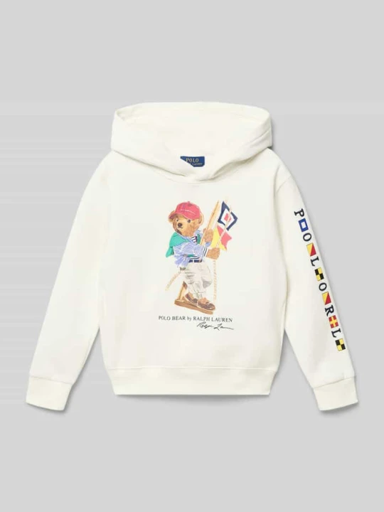 Zdjęcie produktu Bluza z kapturem o kroju regular fit z mieszanki bawełny Polo Ralph Lauren Złamany biały