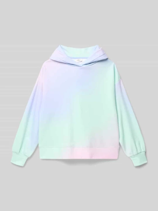 Zdjęcie produktu Bluza z kapturem o kroju regular fit z mieszanki bawełny s.Oliver Błękitny