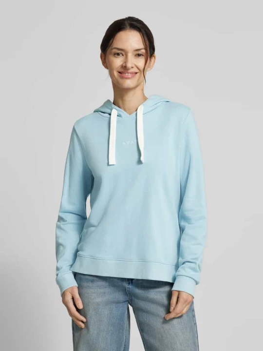 Zdjęcie produktu Bluza z kapturem o kroju regular fit z mieszanki bawełny Tom Tailor Jasnoniebieski