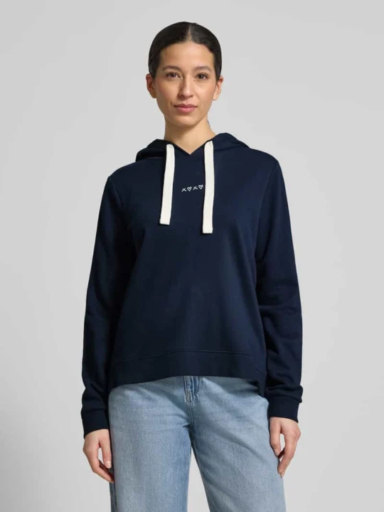 Zdjęcie produktu Bluza z kapturem o kroju regular fit z mieszanki bawełny Tom Tailor Granatowy