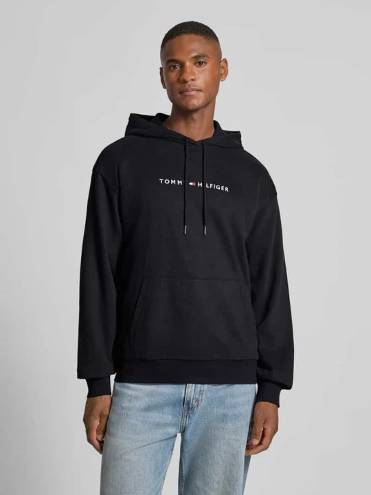 Zdjęcie produktu Bluza z kapturem o kroju regular fit z mieszanki bawełny Tommy Hilfiger Czarny