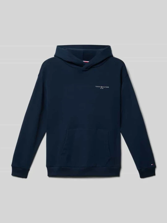 Zdjęcie produktu Bluza z kapturem o kroju regular fit z mieszanki bawełny Tommy Hilfiger Granatowy