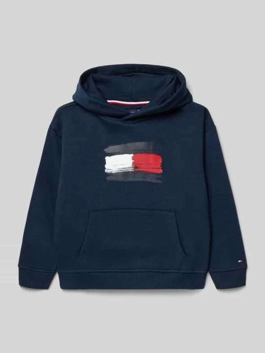 Zdjęcie produktu Bluza z kapturem o kroju regular fit z mieszanki bawełny Tommy Hilfiger Granatowy