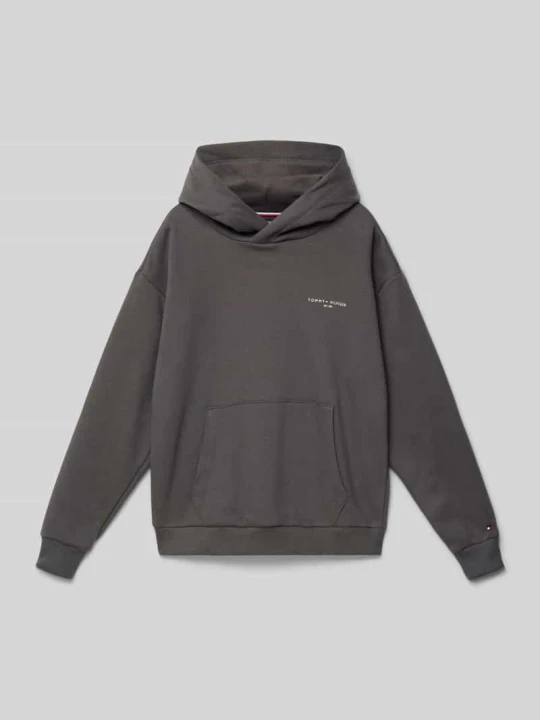 Zdjęcie produktu Bluza z kapturem o kroju regular fit z mieszanki bawełny Tommy Hilfiger Grafitowy