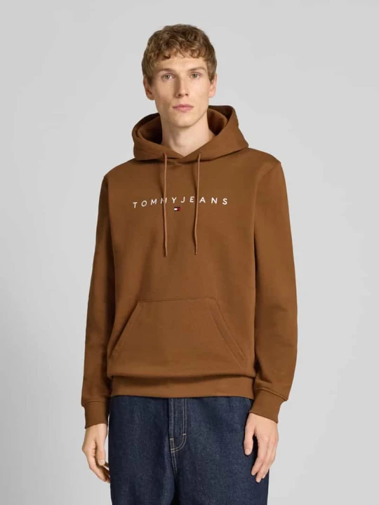 Zdjęcie produktu Bluza z kapturem o kroju regular fit z mieszanki bawełny Tommy Jeans Jasnobrązowy