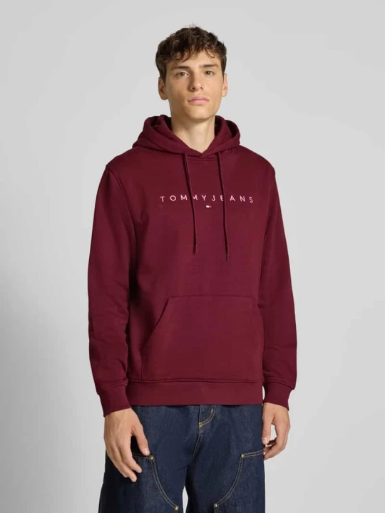 Zdjęcie produktu Bluza z kapturem o kroju regular fit z mieszanki bawełny Tommy Jeans Bordowy
