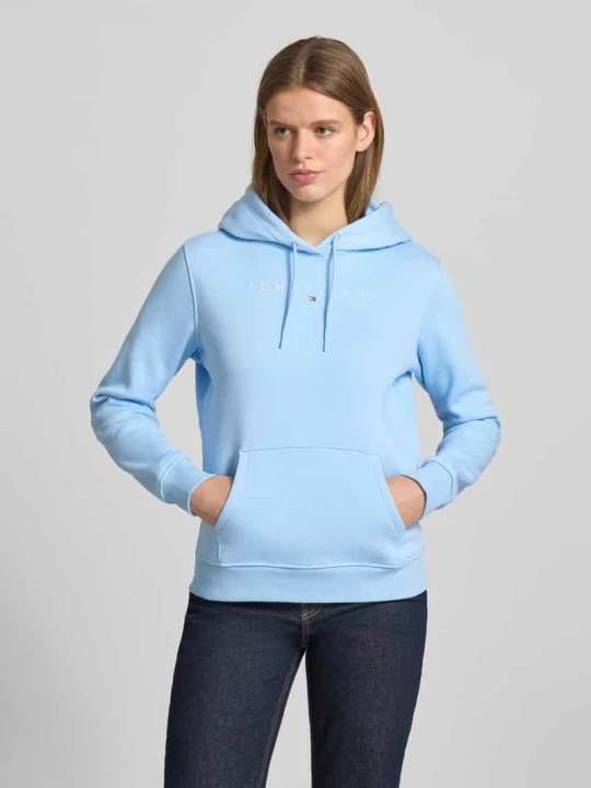 Zdjęcie produktu Bluza z kapturem o kroju regular fit z mieszanki bawełny Tommy Jeans Jasnoniebieski