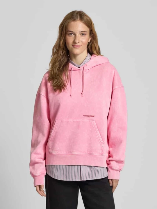 Zdjęcie produktu Bluza z kapturem o kroju regular fit z mieszanki bawełny Tommy Jeans Różowy