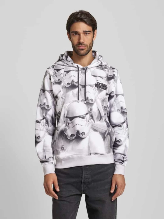 Zdjęcie produktu Bluza z kapturem o kroju regular fit z motywem Starwars® s.Oliver Biały