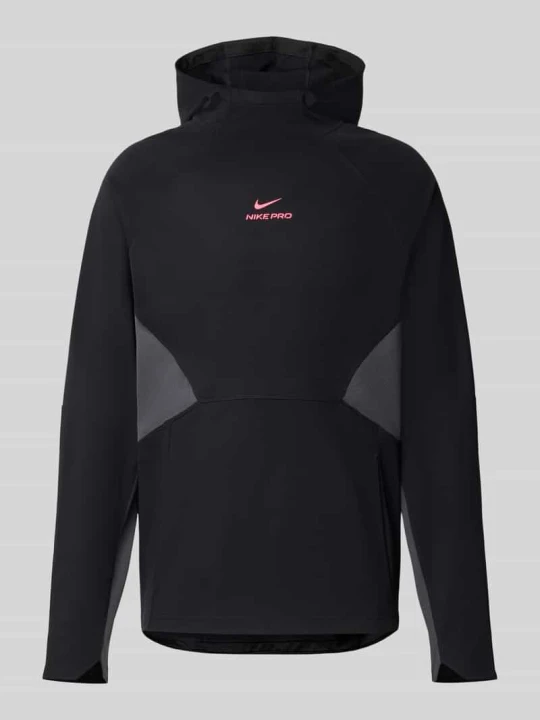 Zdjęcie produktu Bluza z kapturem o kroju regular fit z nadrukiem z logo Nike Czarny