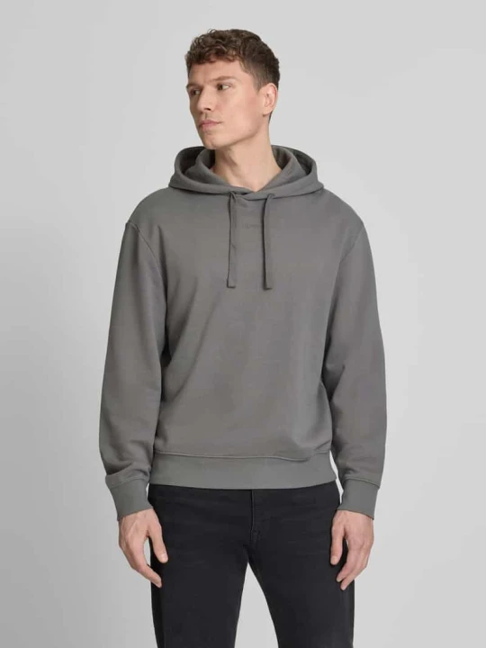 Zdjęcie produktu Bluza z kapturem o kroju relaxed fit z czystej bawełny model 'DAPO' Hugo Antracytowy