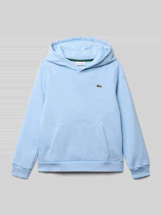 Zdjęcie produktu Bluza z kapturem o kroju relaxed fit z mieszanki bawełny Lacoste Błękitny
