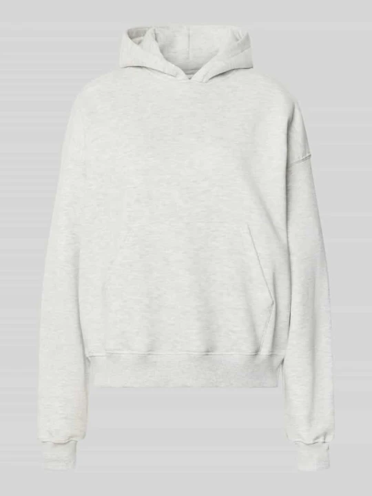 Zdjęcie produktu Bluza z kapturem o kroju relaxed fit z mieszanki bawełny model 'Iconic' Gina Tricot Jasnoszary melanż