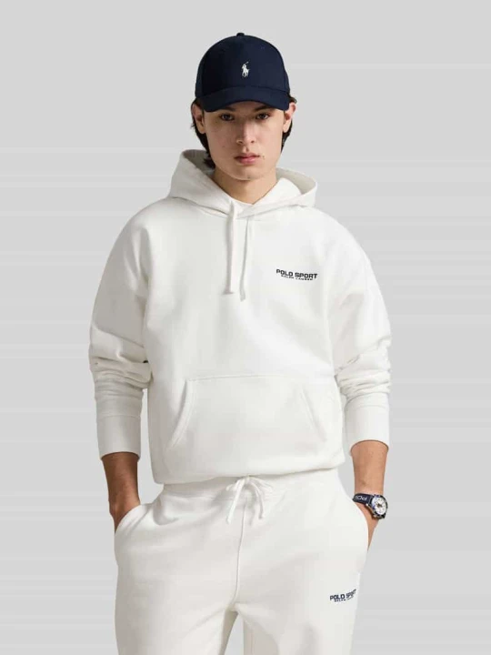Zdjęcie produktu Bluza z kapturem o kroju relaxed fit z mieszanki bawełny Polo Ralph Lauren Złamany biały