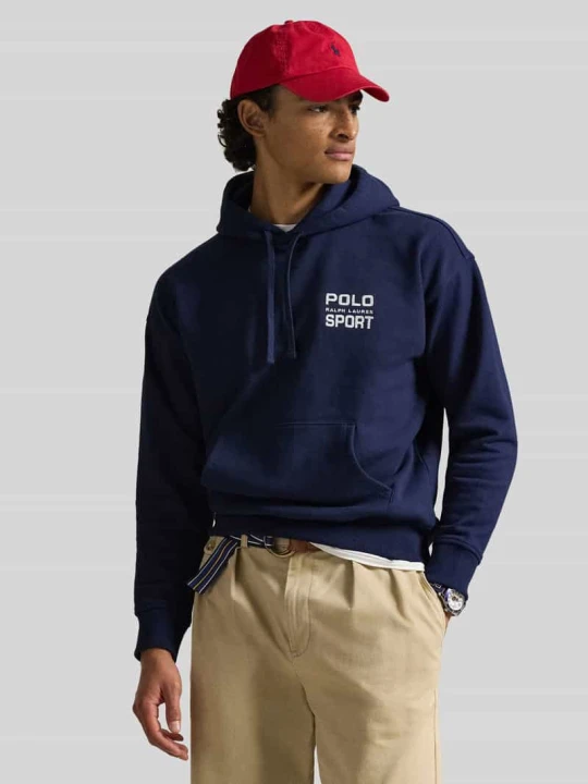 Zdjęcie produktu Bluza z kapturem o kroju relaxed fit z mieszanki bawełny Polo Ralph Lauren Granatowy