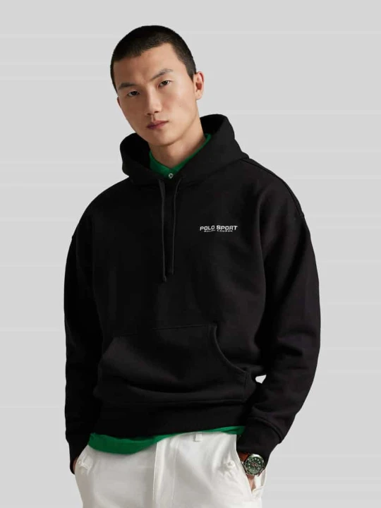 Zdjęcie produktu Bluza z kapturem o kroju relaxed fit z mieszanki bawełny Polo Ralph Lauren Czarny