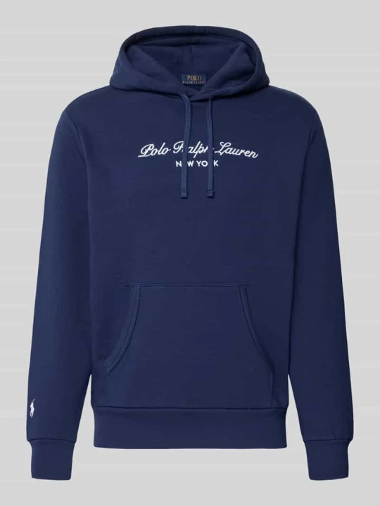 Zdjęcie produktu Bluza z kapturem o kroju relaxed fit z mieszanki bawełny Polo Ralph Lauren Granatowy