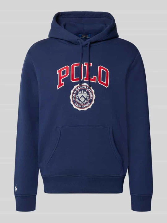 Zdjęcie produktu Bluza z kapturem o kroju relaxed fit z mieszanki bawełny Polo Ralph Lauren Granatowy