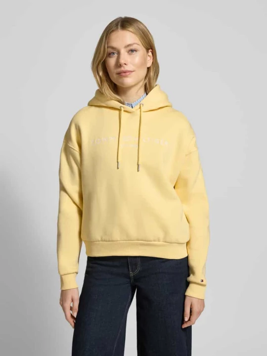 Zdjęcie produktu Bluza z kapturem o kroju relaxed fit z mieszanki bawełny Tommy Hilfiger Jasnożółty
