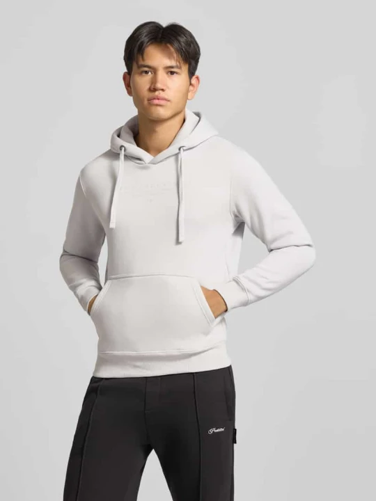 Zdjęcie produktu Bluza z kapturem o kroju relaxed fit z mieszanki bawełny z detalem z logo Alpha Industries Jasnoszary