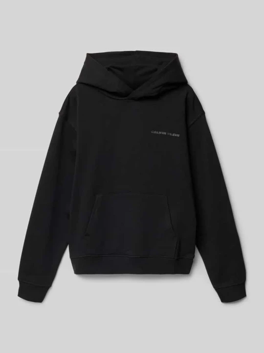 Zdjęcie produktu Bluza z kapturem o kroju relaxed fit z nadrukiem z logo Calvin Klein Jeans Czarny