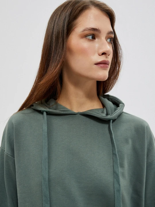 Zdjęcie produktu Bluza z kapturem oliwkowa Moodo