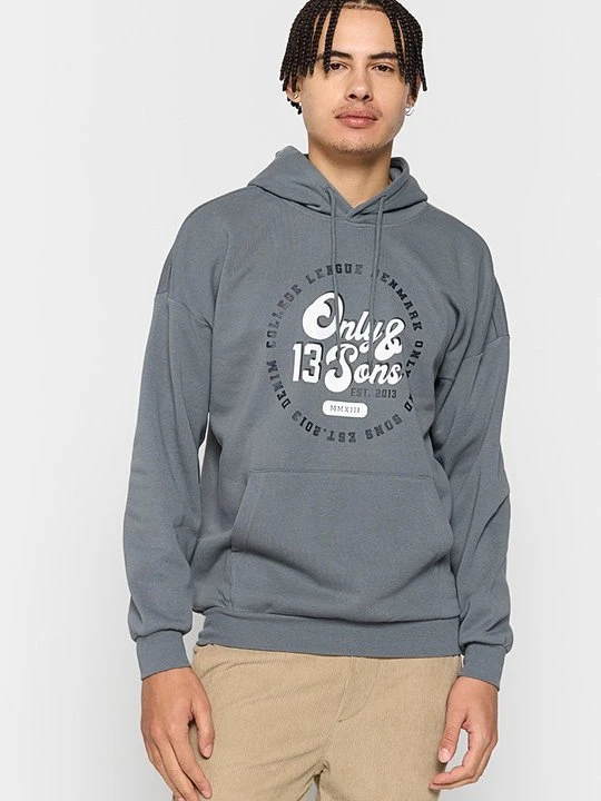 Zdjęcie produktu Bluza z kapturem Only & Sons ciemnoszary